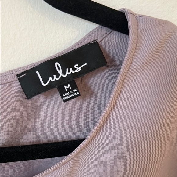 Lulu's Purple Lavender Professional Blouse with Buttoned Sleeves - Picture 2 of 6